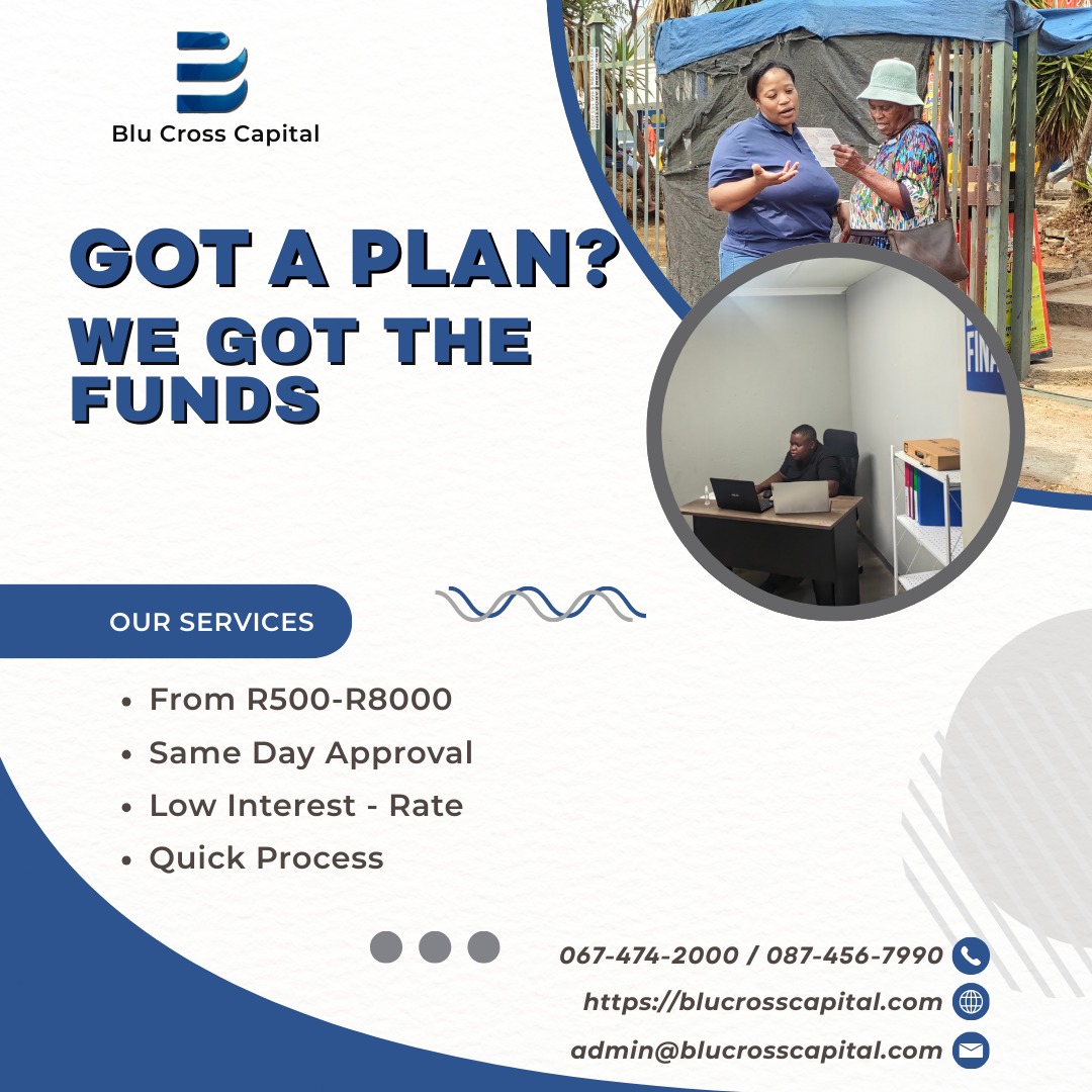 BluCross Capital got a plan we have funds promotional poster